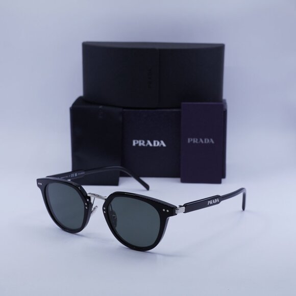 Prada PR17YS 1AB03R Cat Eye Sunglasses – Black/Green Polarized - Picture 1 of 10